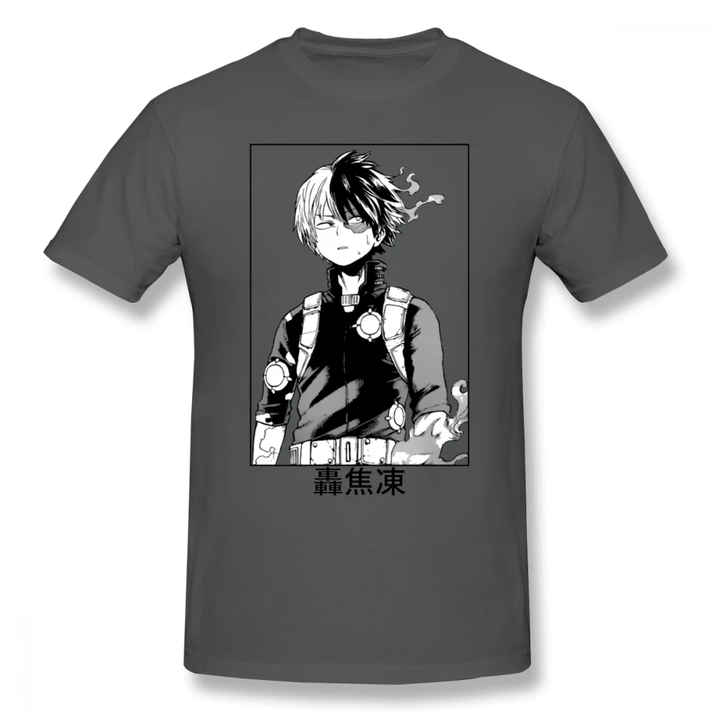 Deku футболка Todoroki Shoto футболка Милая графическая хлопковая футболка с коротким рукавом для мужчин большая модная футболка