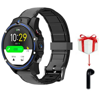 GOLDENSPIKE VISION 3 ГБ 32 ГБ 800 мАч Bluetooth wifi gps 4G SmartWatch телефон водонепроницаемый 5.0MP 1," мужские Смарт-часы для Android IOS - Цвет: black blue