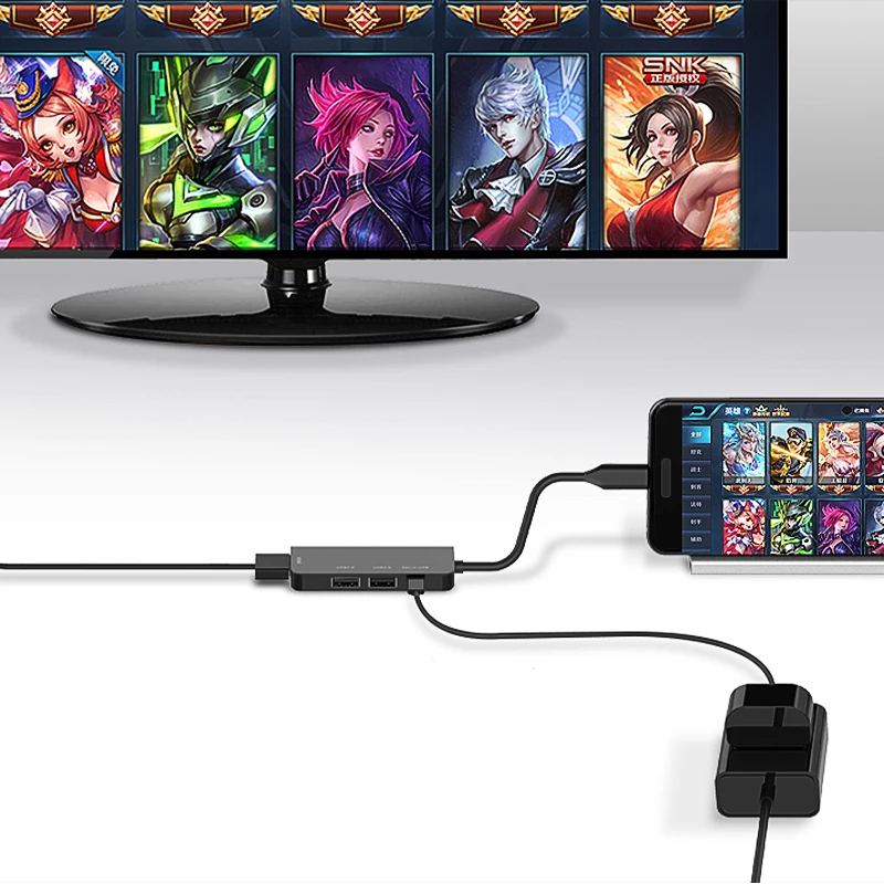 VLAMPO High Speed Type C to HDMI USB3 0 USB2 0 Micro USB 4 USB Ports 4