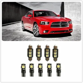 

9PCS White LED Interior Package kit For Dodge Caravan Challenger Grand Caravan Durango Charger Dakota Colt D350 D150 D250 Dart
