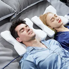 Пара пены памяти подушка для шеи медленный отскок Многофункциональная Защита от давления дышащая подушка для сна домашняя шелковая подушка