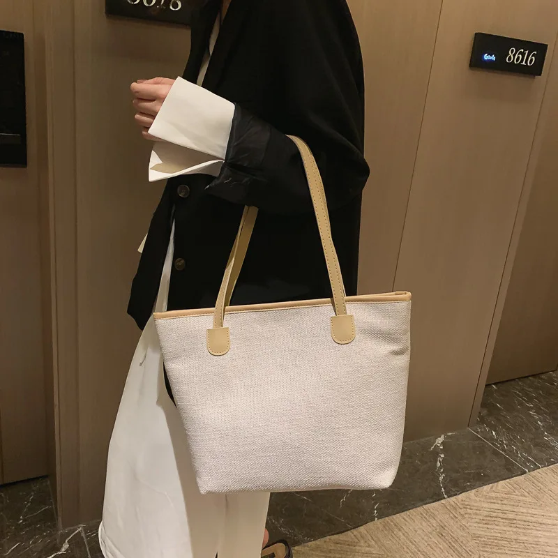 MJ женская Холщовая Сумка тоут женские повседневные Наплечные сумки простая