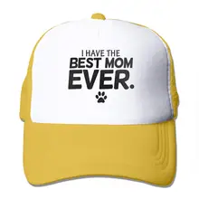Унисекс Кепка Дальнобойщика у меня Лучшая Мама когда-либо Собака Мама Мужская Женская Регулируемая сетчатая Кепка забавная Кепка Дальнобойщика