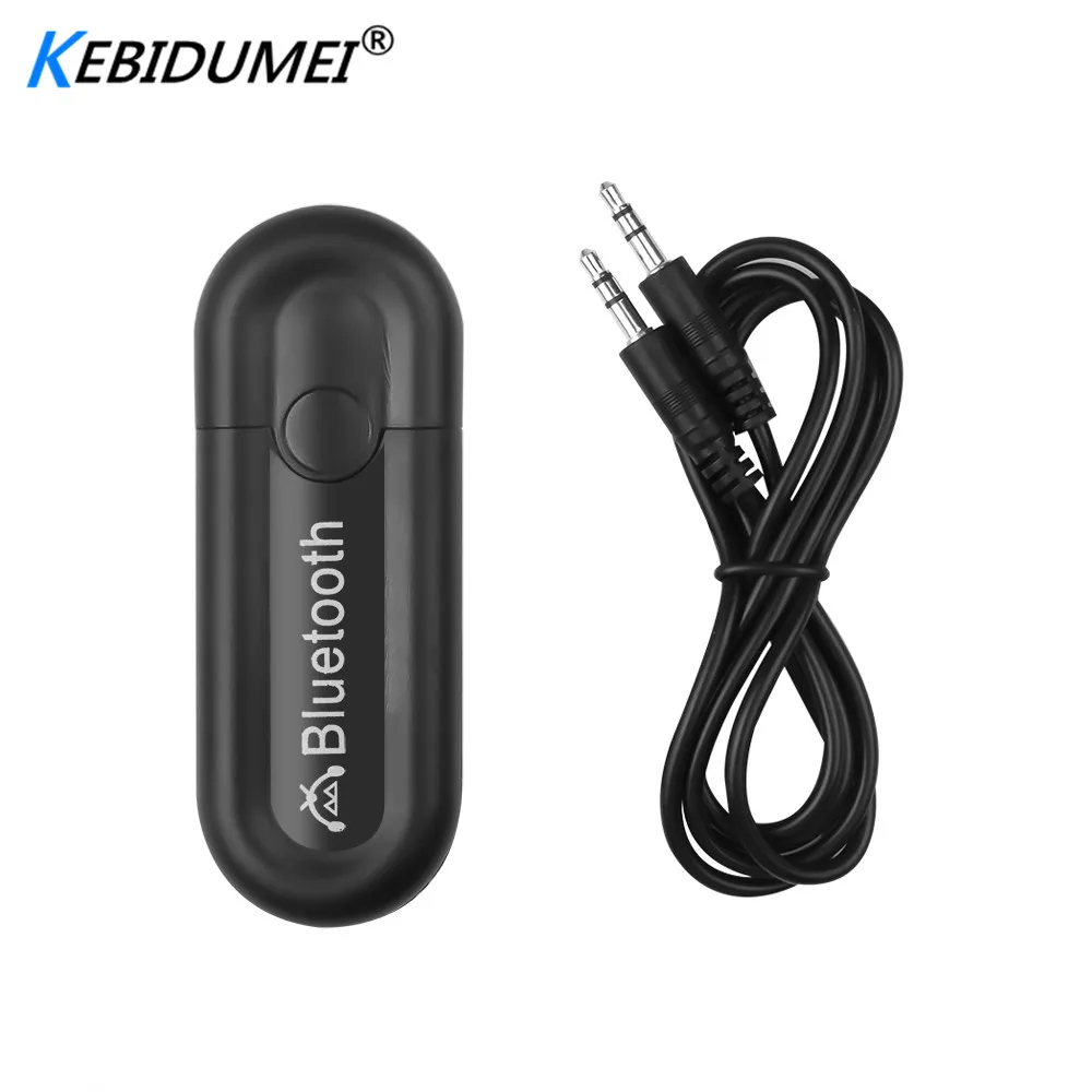 

Kebidumei USB Wireless Bluetooth 5.0 Receiver 3.5mm Jack AUX PC Car Stereo Audio Wireless Music Adapter for TV Headphone BT5.0