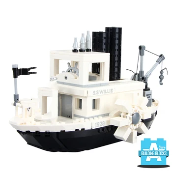 

IN STOCK Steamboat Willie building blocks with 21317
