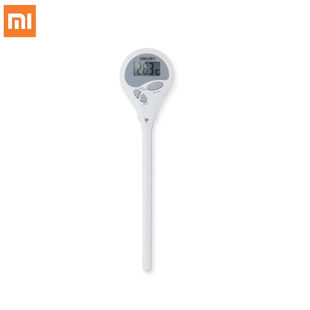 Светло-серый Xiaomi термограф 304 нержавеющая сталь кухонный цифровой ЖК-пищевой термометр еда молоко барбекю обеденный бытовой кулинарный термометр - Цвет: Светло-серый