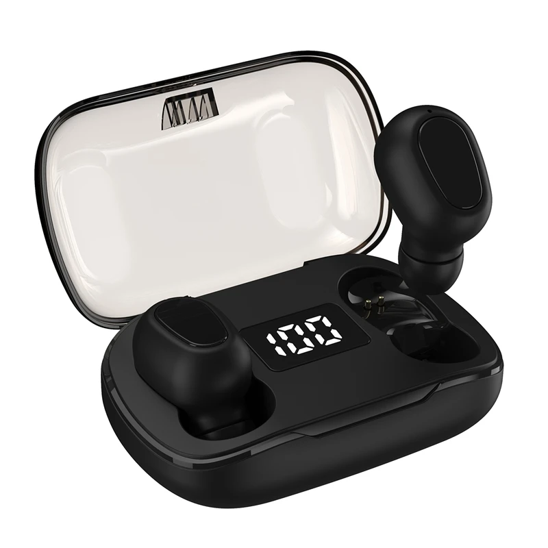 XT7 Digital Display Bluetooth Headset TWS Bluetooth 5 0 Stereo Binaural Dual Pass Sports Wireless Bluetooth Headset