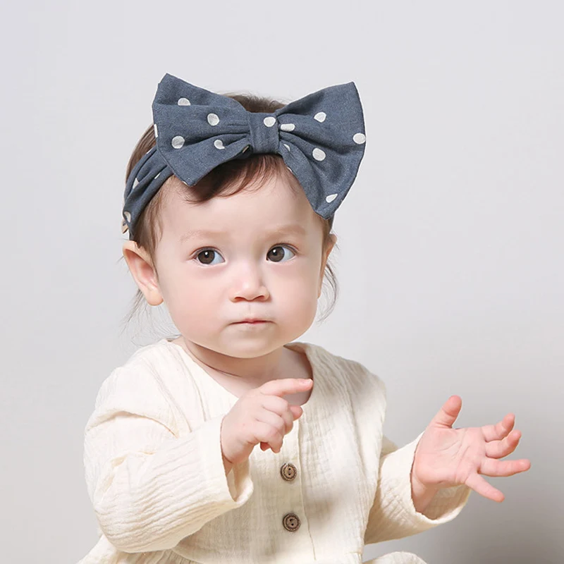 WARMOM Cute Dot Kids Headbands 0-4 Years Baby Girls Head band Fashion Girls Headwear Elastic Hair Band Baby Infant Headbands