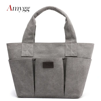 

Multi-pocket Fashion Canvas Bag Women Handbags Female Designer Large Capacity Leisure Shoulder Bags Big Travel Bags Bolsas Sac