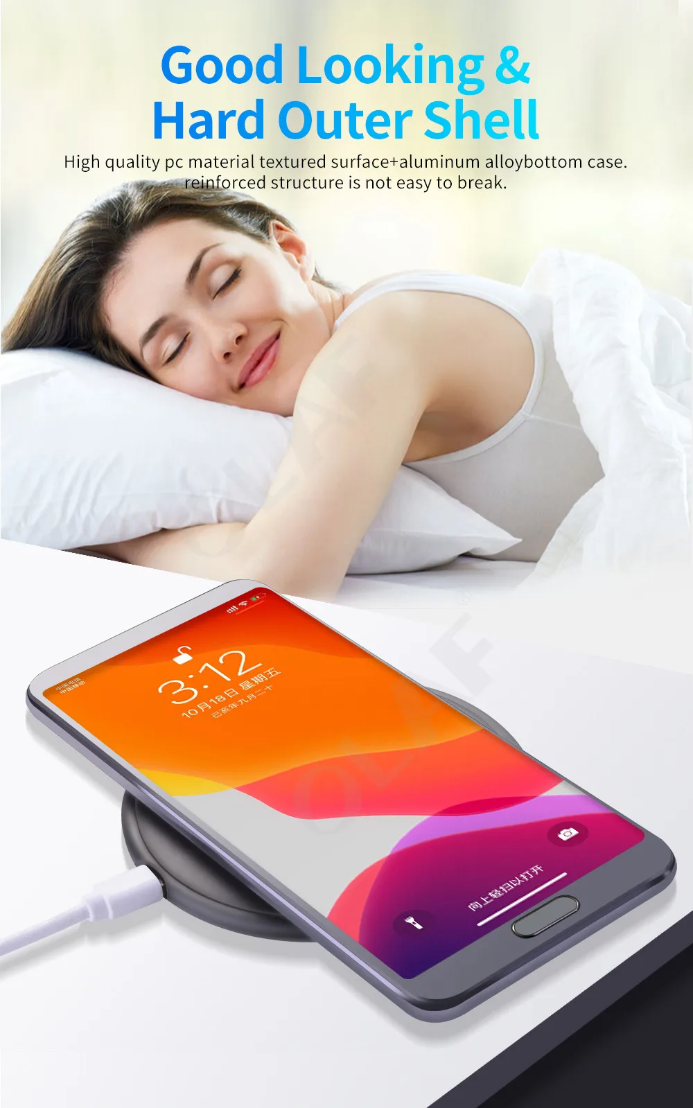 Олаф Беспроводное зарядное устройство приемник для iPhone Xs Max X 8 Plus 10 Вт Быстрая зарядка для samsung Note 9 S10 Plus Qi Беспроводное зарядное устройство