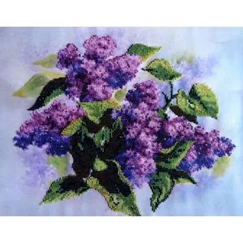 

B1204 set for embroidery with beads 'паутинка' 'Lilac color', 29*36 cm