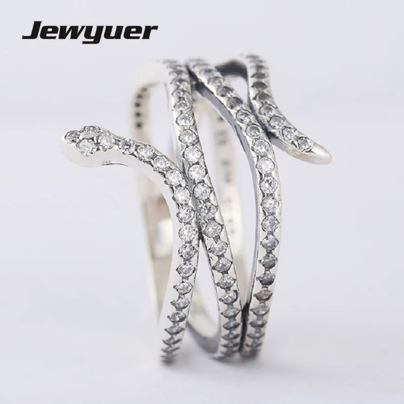 Summer collection snake animal rings for women 925 sterling silver fine Jewelry Engagement wedding Ring anillos Memnon RIP037