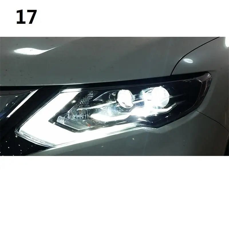 Luces Neblineros Para Auto Assessoires, автомобильные фары в сборе, Светодиодные Автомобильные фары 17 для Nissan X-TRAIL