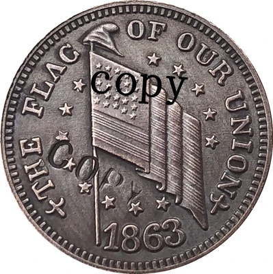 Копия монет#9 из США в стиле «Civil war 1863»