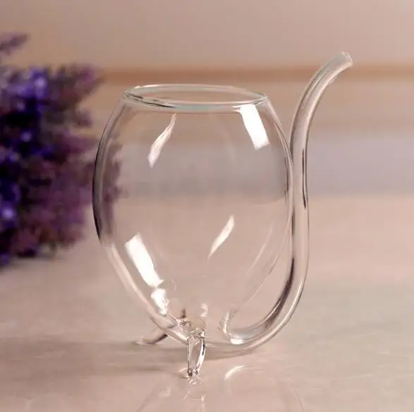 Red Wine Glass Vodka Shot Cup New Arrival Whiskey Glassware Drinking Tube Mug Sucking For Barware - Цвет: 300ml