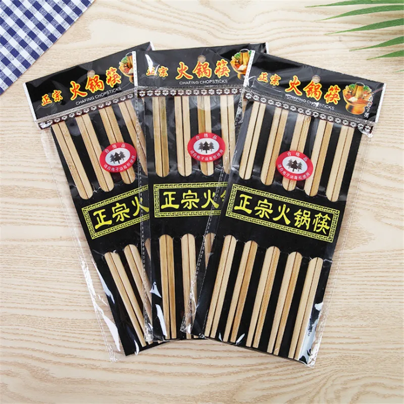 

Handmade Natural Bamboo Chopsticks 5 Pairs Of Hot Pot Chopsticks Household Not Moldy Chopsticks Reusable Kitchen Supplies NS9