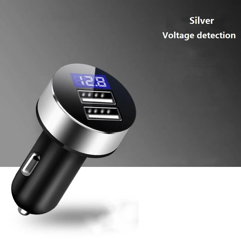 Автомобильное зарядное устройство USB для iPhone Xiaomi huawei samsung SCP type C PD быстрое автомобильное зарядное устройство для мобильного телефона Быстрая зарядка 2,0 3,0 - Название цвета: Silver digital