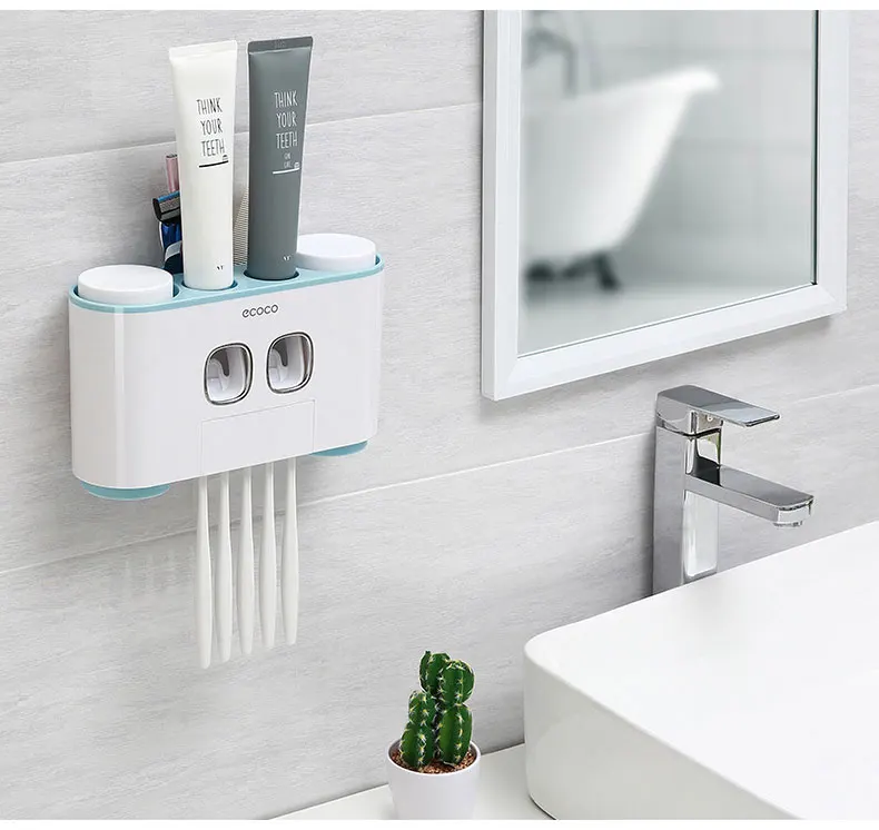 Держатель зубной щетки набор Автоматический Диспенсер зубной пасты для дома ванная комната настенный держатель для телефона аксессуары