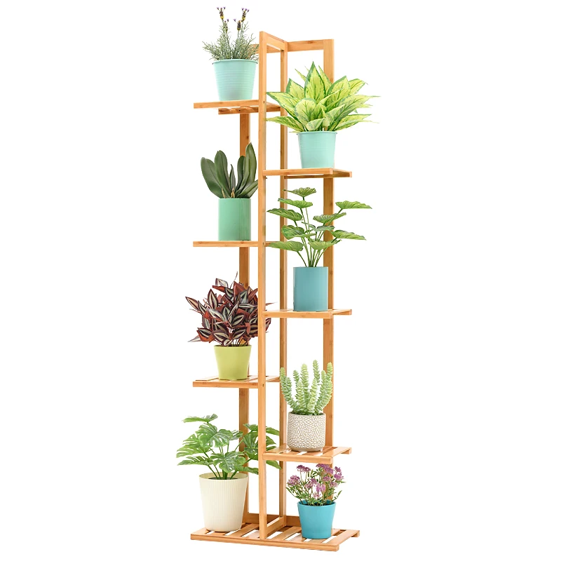 

Balcony Solid Wood Flower Rack Living Room Multi-storey Rack Green Radish Flower Pot Shelf Indoor Flower Shelf Save Space
