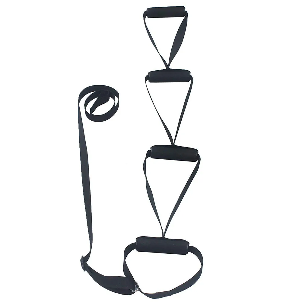  Bed Rope Ladder Nylon Webbing Sit Up Assistant Non-slip Handle Home Adjustable Firm Elderly People 