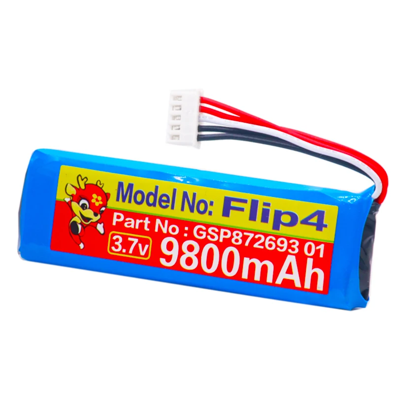 Высокая емкость 9800mAh/6800mAh GSP872693 01 JBL Flip 4 Flip4 батарея динамика|Батареи для MP3/MP4