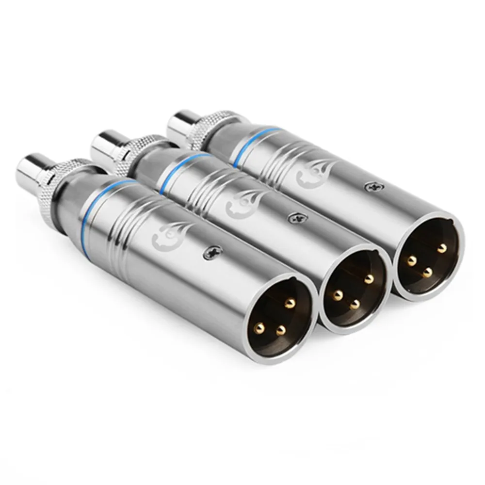 3-контактные Аудиоразъемы Hifi XLR разъем RCA штекер гнездо адаптер для динамика