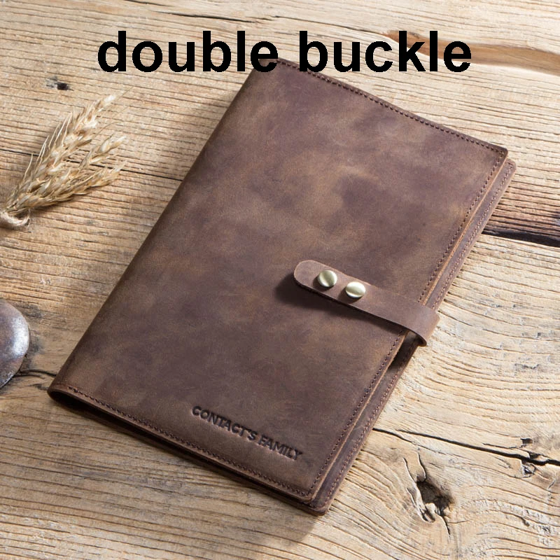 double buckle Чехол для планшета, сумка для iPad mini 2 3 4 5, чехол из воловьей кожи, чехол для iPad mini 7,9 дюймов, держатель для карт, карман для ноутбука - Цвет: double buckle