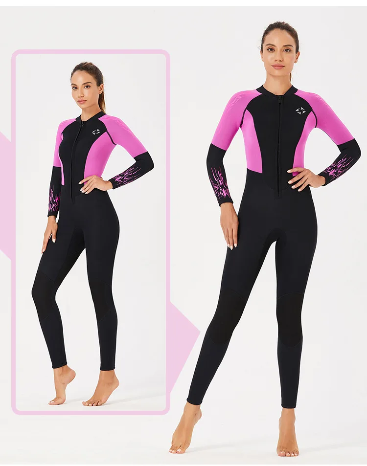 Men Full-body Wetsuit 1.5MM Neoprene Wetsuit One-piece Warm Wetsuit Sunscreen Female Snorkeling Surfing Water Sports Wetsuit