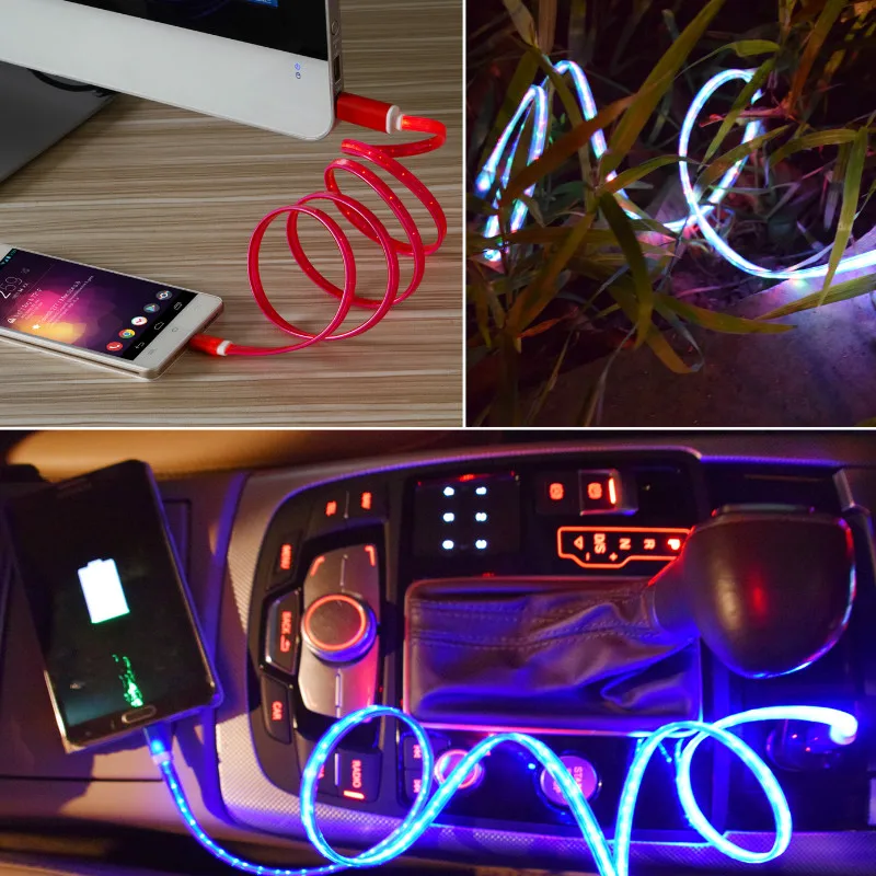 Светодиодный светящийся Магнитный зарядный кабель usb type C Micro USB C 8 Pin Зарядка для iPhone android Магнитный кабель зарядный провод шнур