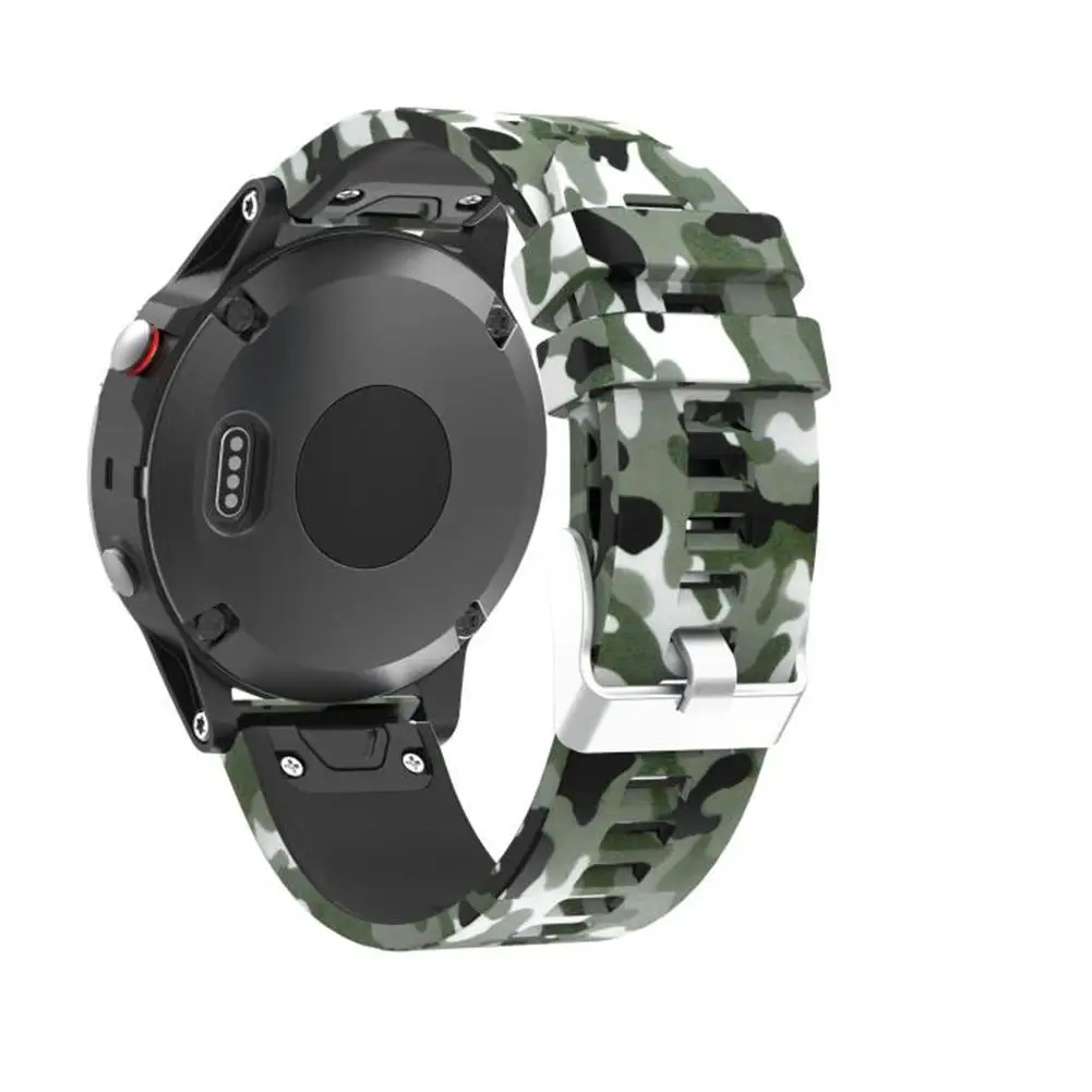22 ремешок для часов мм с принтом силиконовый сменный Браслет аксессуары Garmin 935 Fenix
