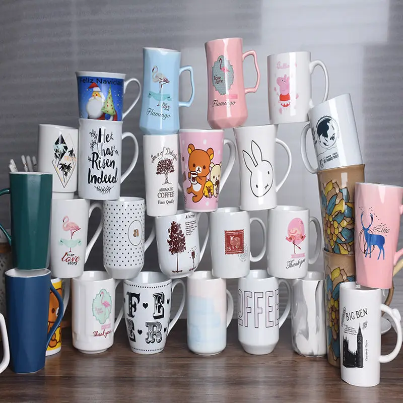 

Creative Cartoon Mug Drink Cup Coffee Cup Breakfast Cup Milk Cup Student Ceramic Cup with Edge Ceramic Mug Travel Mug Mugs
