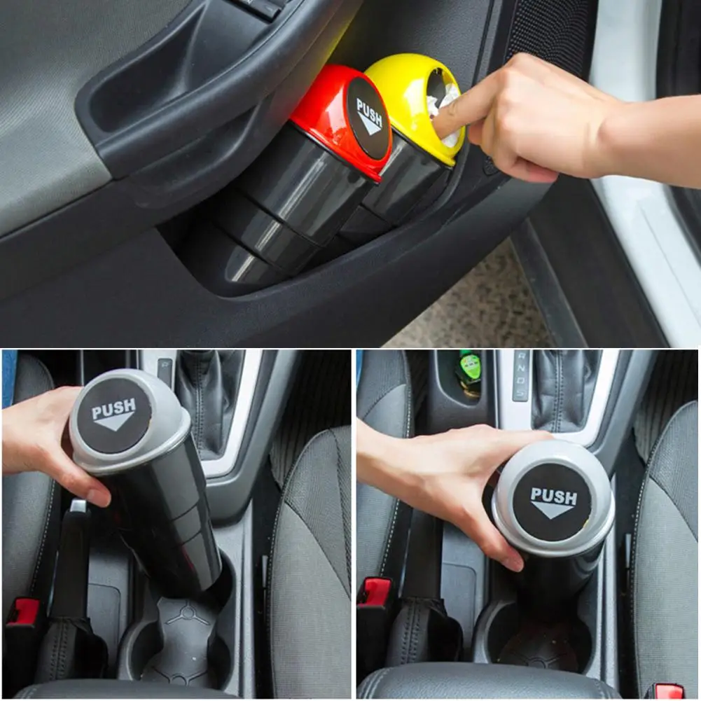 Car Trash Can Mini Auto Creative Vehicle Dust Holder Bin Box MGO3