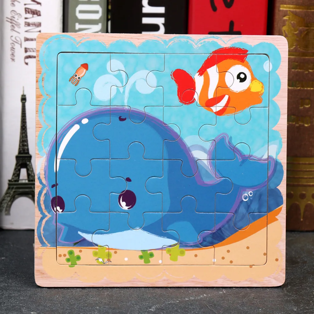 

Children Wooden Puzzle Early Learning Pegged Puzzles Various Pattern Toy Entertainment Games For Kids