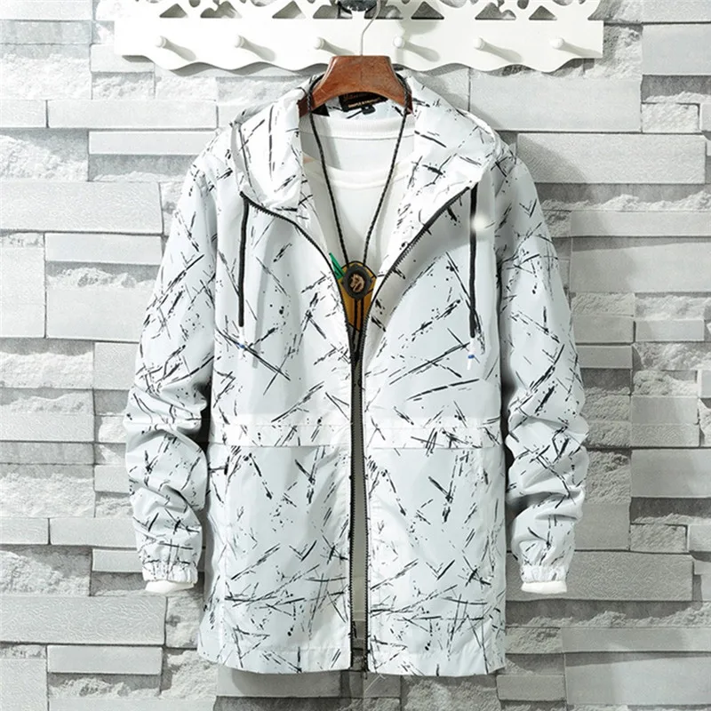 Men Sports Casual Wear Zipper Fashion Tide Hoodies Jacket Fall Sweatshirts Autumn Winter Coat Large Size Hiking Jackets #2G15 (15)