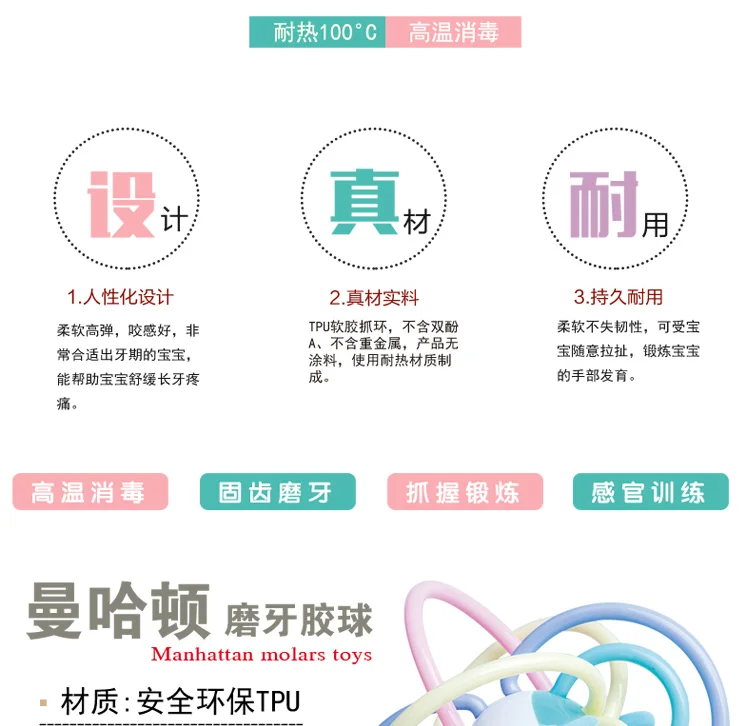 Детский Прорезыватель-погремушка shou yao gu-Bite для детей 0-1 лет с музыкальной игрушкой для новорожденных 3-12 месяцев