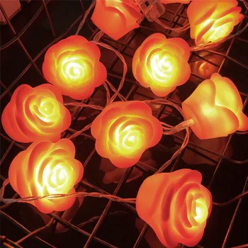 

Creative Rose Flower String Light 10 LED Night Light Wedding Party Decor led string lights Home lighting string decoration