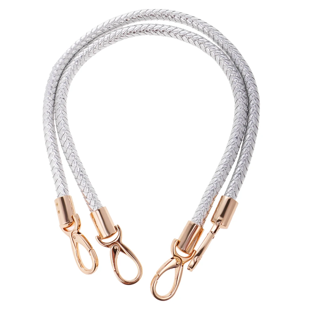 Pair DIY Shoulder Bag Replacement Handle Braided Rope Handbag Strap 60cm