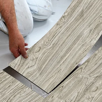 

20x300cm Vintage Grain Wood Floor Sticker Adhesive Waterproof Home Sticker Kitchen Bathroom Wall Sticker Easy To Remove