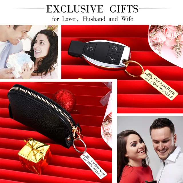 Notre Premier Porte Cles Personnalise Pour Couple Date Et Initiales Romantique Cadeau D Anniversaire De Saint Valentin Cadeau D Amour Pour Les Familles Aliexpress