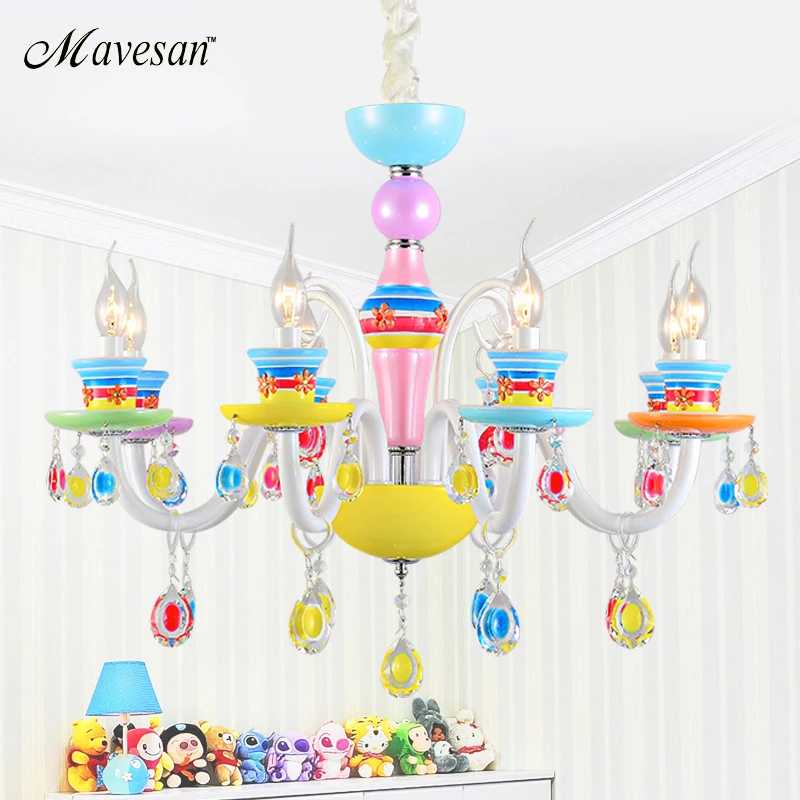 

Macaron color shade of Chandeliers for bedroom room Decorative Lampshade With Remote Control Lamp