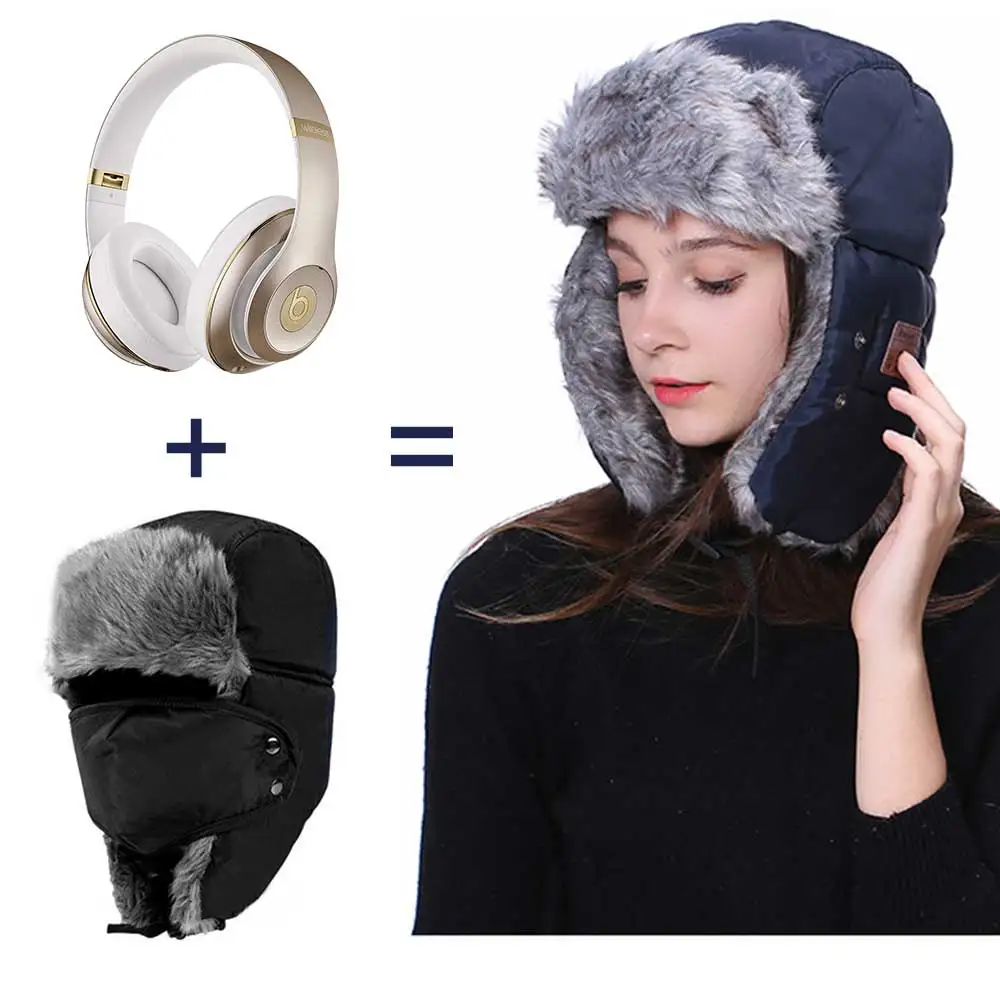 Bluetooth Winter Trapper Hat Bluetooth Hunting CapWireless Headphone Winter hat with Control
