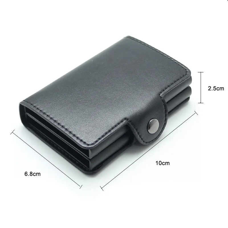 Держатель карты для мужчин короткие Rfid карты кошелек мешок денег мини кошелек мужской алюминиевый маленький кошелек для мужчин тонкий Валет