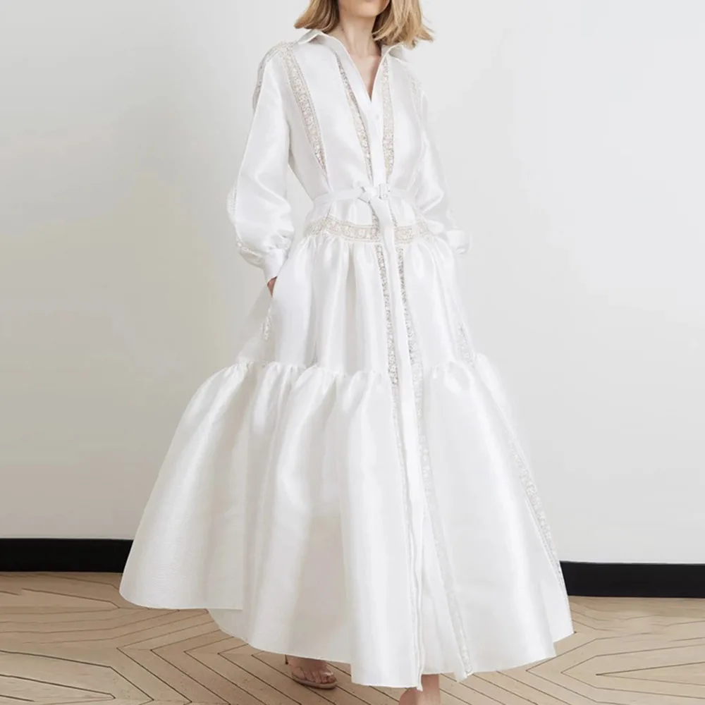 Сексуальные вечерние женские платья осень 2019 с длинным рукавом элегантные белые