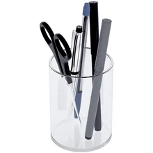 

Organizer For Pens Office Acrylic Brush Pot Simlpy Design Pen Container Transparent Storage For Office Stuff Large Capacity