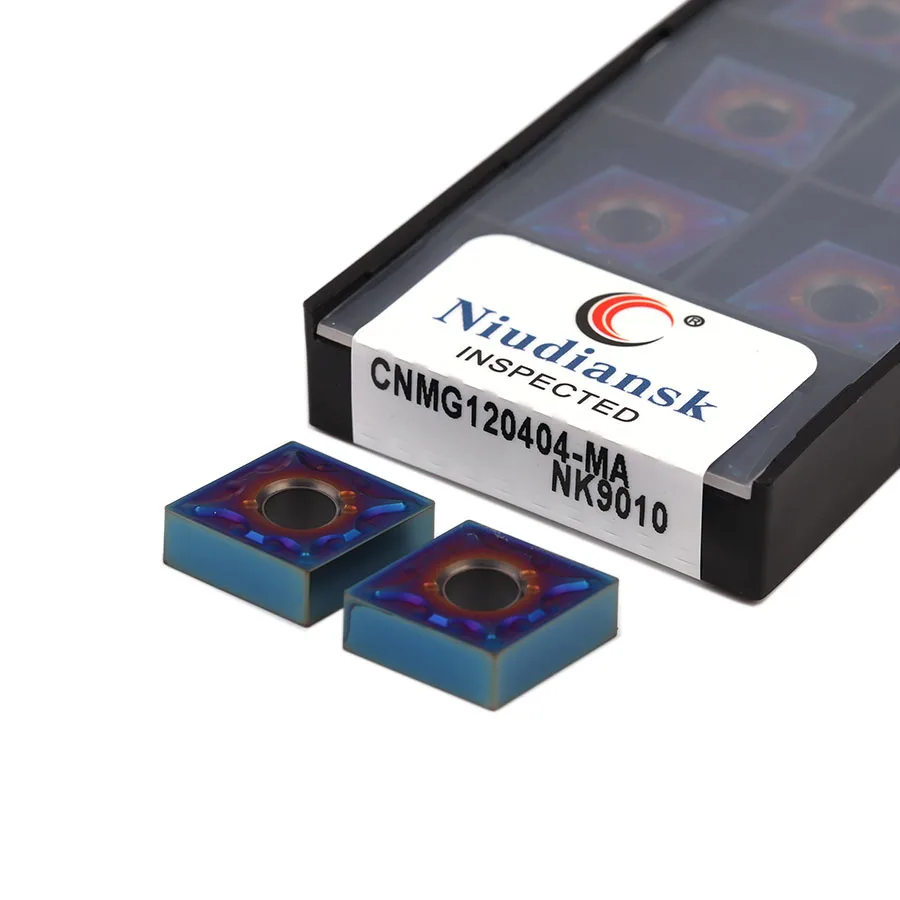 

Токарный резец CNMG120404 CNMG120408 MA NK9010, твердосплавная вставка, инструмент для наружной обточки, токарный станок с ЧПУ, серия Nano Blue Flame, режущее лезвие
