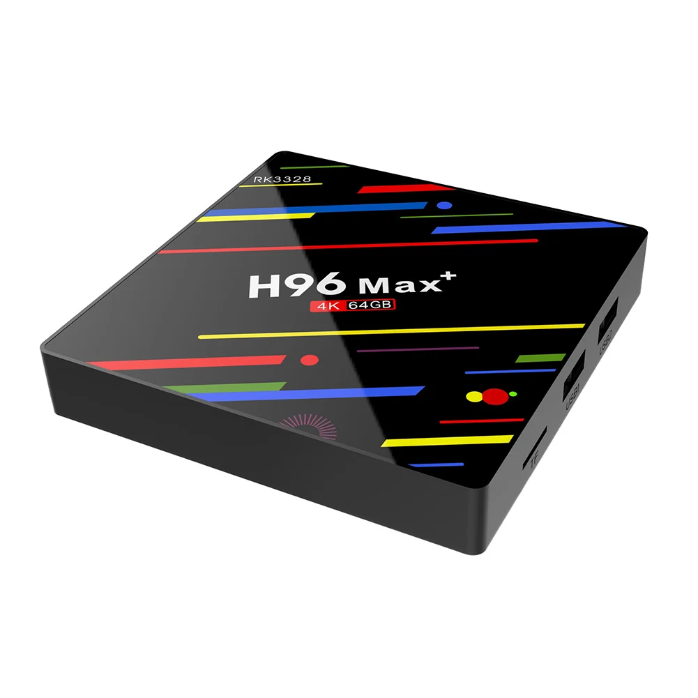 H96 Max 4+ 64GB четырехъядерный 2,4G WiFi ТВ приставка телеприставка медиаплеер для Android 8,1