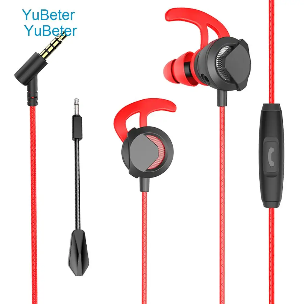 Проводные наушники YuBeter, стерео наушники с басами, игровые наушники с микрофоном, аудио разъем 3,5 мм для iPhone, Android, huawei