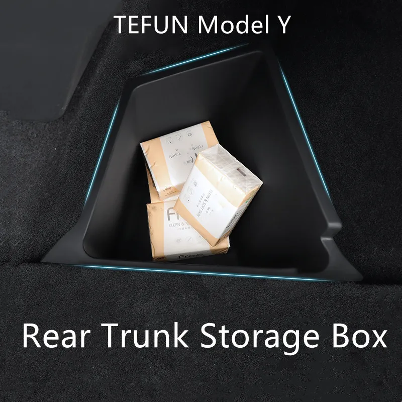 New For Tesla Model Y Car Accessories Rear Trunk Side Storage Box Partition Board Left and Right TEFUN | Автомобили и мотоциклы