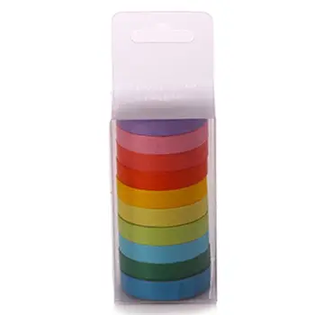 

10Pcs/Lot Macarons Masking Washi Tape Set DIY Craft Decor Scrapbooking Tape for Diary Album Stationery School Supplies 10color