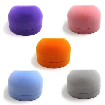 

Hot 2020 Simple Round Jewelry Display Box Women Lady Necklace Ring Earrings Case